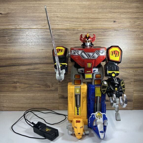 Power Rangers Other - Vintage Power Rangers Megazord Deluxe RC Saban 14" Works Great